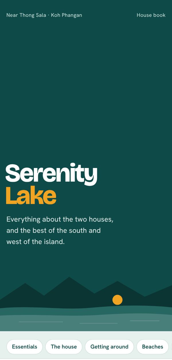 Книга вілли Serenity Lake